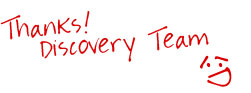 thanks from the Discovery team - here in Coventry